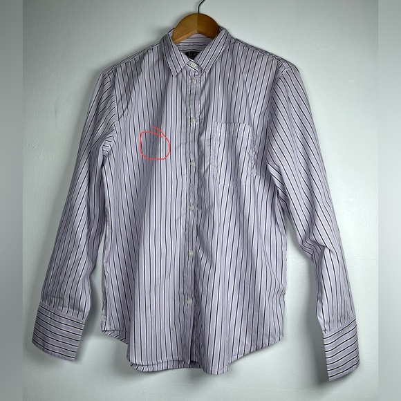 J. CREW Size 10 Lilac Garçon classic shirt in striped cotton poplin - Picture 12 of 13